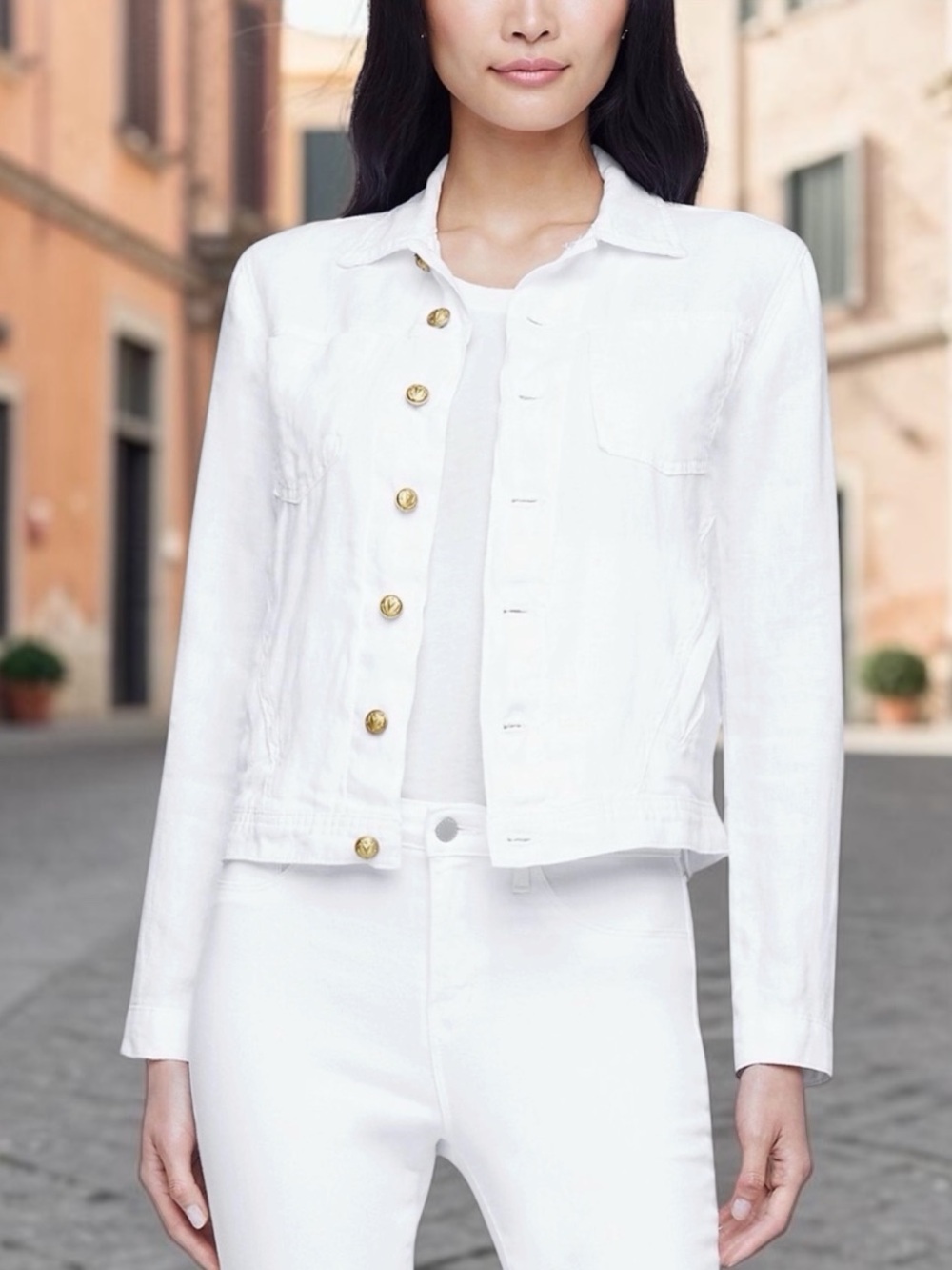 L'Agence Celine Slim Linen Jacket
